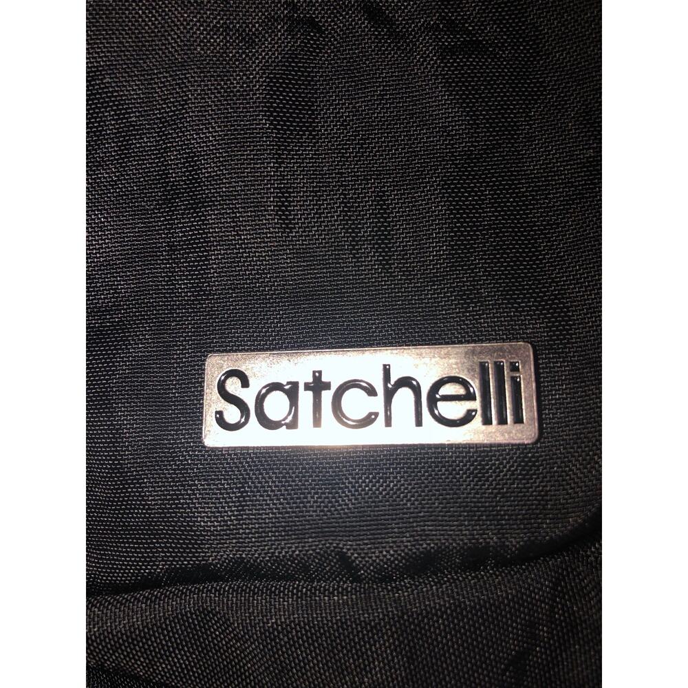 Satchelli Anti Theft RFID Crossbody Travel Bag Hobo Purse Black Floral Accent - Picture 2 of 9